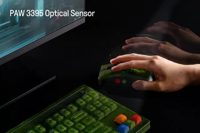 Alt view image 6 of 7 - Retro R8 Mouse with Charging Dock, PAW 3395 Optical Sensor DPI 26K, 4K Polling Rate, Programmable Buttons, Kailh Sword GM X Micro Switches, Ambidextrous - Xbox Edition (Officially Licensed)