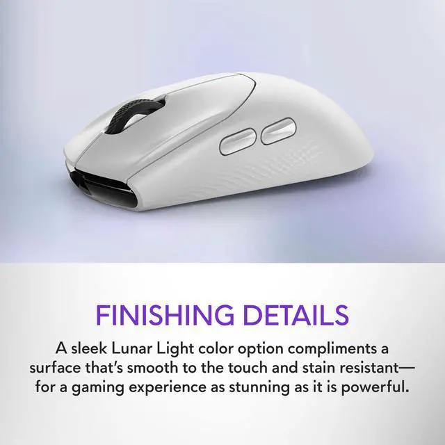 Alt view image 7 of 7 - AW720M Tri-Mode Wireless Gaming Mouse - 2.4GHz Wireless, Bluetooth 5.1, 26,000 DPI, 8-Fully Programmable Buttons, Magnetic Snap Charging Adapter USB-A to USB-C Cable - Lunar Light