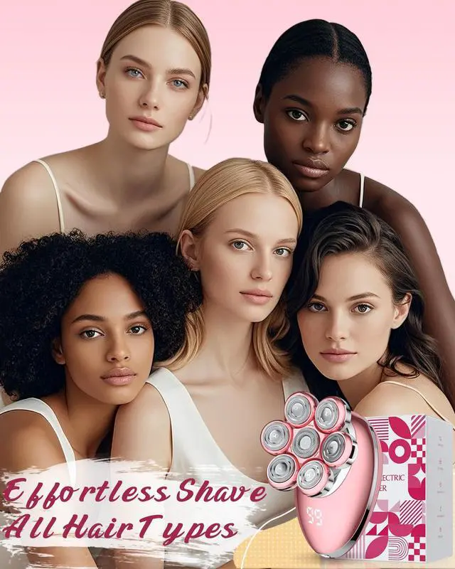 Alt view image 6 of 6 - Electric Razors for Women, 7D Electric Shaver for Women, Cordless Facial Hair Removal Trimmer for Women's Face, Waterproof Ladies Shaver for Arms, Underarms, Peach Fuzz, Sensitive Skin