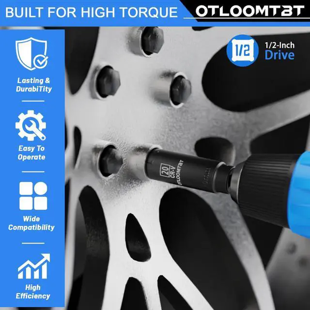 Alt view image 3 of 7 - 32PCS 1/2" Drive Impact Socket Set - Heavy Duty Industrial-Grade Deep Sockets, Metric/SAE Full Set with Extension Bar, Cr-V Steel Corrosion-Resistant Coating & Premium Storage Case