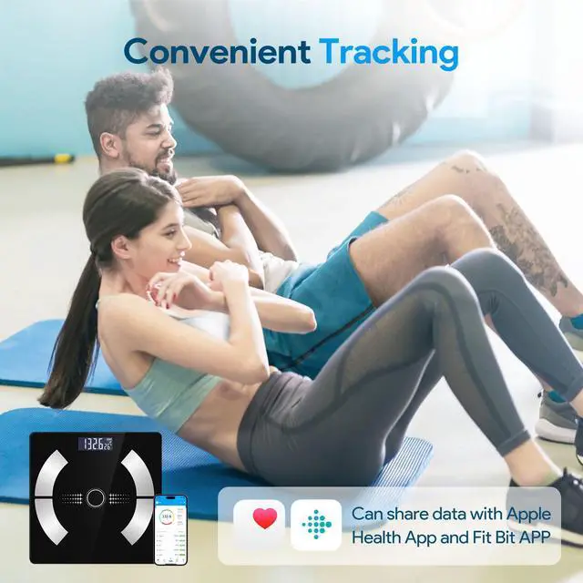 Alt view image 5 of 7 - Body Fat Scale, Smart Weight Scale, Digital Bathroom Scale with Bluetooth functionality, Capable of Analyzing Body Fat, Muscle Mass, Water Content, and Bone Mass.