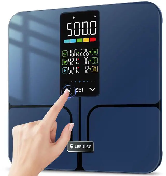 Main image of No APP Body Fat Scale 500lb Smart Bathroom Scale with 5.44'' Large Backlit Display 8 Body Composition Analyzer, Most Accurate Digital Weight Scale for BMI Body Fat Muscle Mass