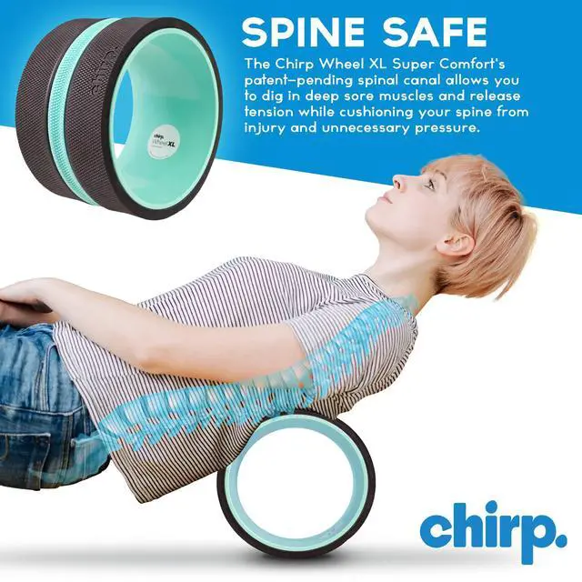 Alt view image 4 of 7 - Wheel XL - Super Comfort Back Massage Roller - Wider Back Stretcher & Cracking Device, Plush Cushion, Enhanced Stability, Spinal Protection, Point Pressure | High Density Foam, Up to 500 lbs