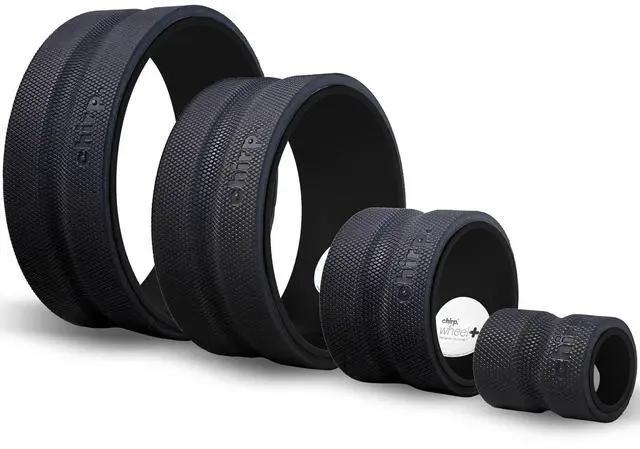 Main image of Wheel Foam Roller Targeted Back & Neck Relief, Lumbar Spine Stretcher, Spinal Decompression Back Stretcher, Massage Roller with Density Foam for Physical Therapy, Supports 500lbs, 4-Pack Black