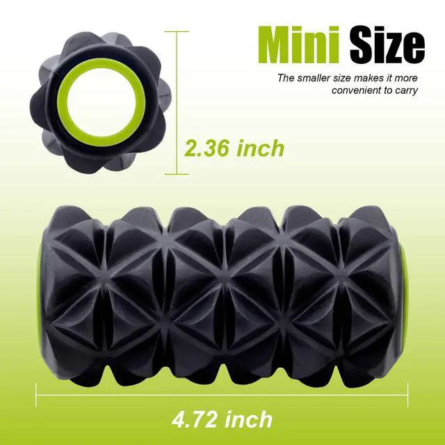 Alt view image 6 of 7 - Back Roller Wheel - 5 Pack Yoga Foam Roller for Physical Therapy & Back Stretcher, Deep Tissue Massage for Pain Relief & Stretching | Green.