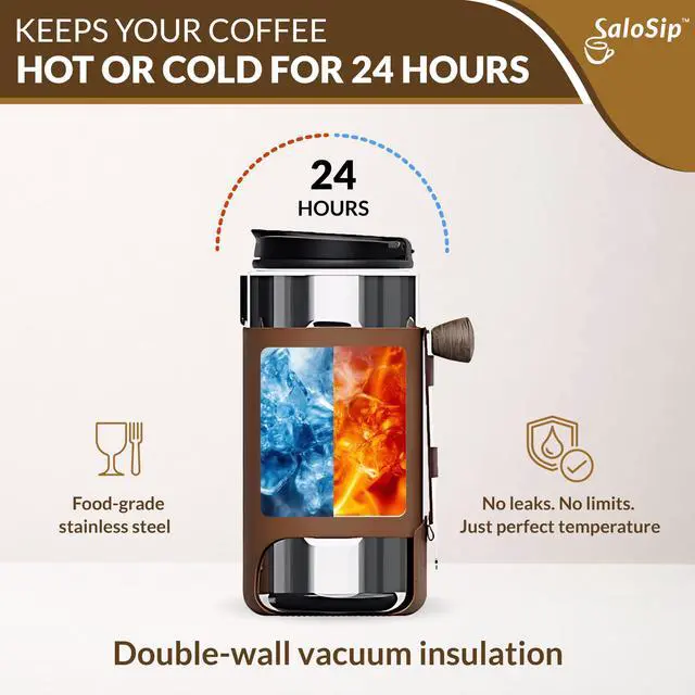 Alt view image 5 of 7 - Portable Pour Over Coffee Maker with Grinder, Manual 4-in-1 Coffee Maker Kit for Travel & Camping, No Batteries, No Cables, No Pods, Stainless Steel