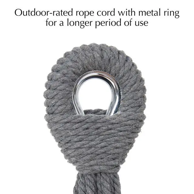 Alt view image 6 of 6 - Family Hammocks for Outside, Replacement Outdoor Tree Hammock for Indoor Patio Porch Garden (Coffee, Large)