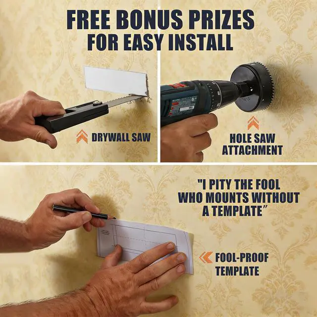 Alt view image 5 of 7 - in Wall Cable Management Kit for TV & Soundbar - Cord Hiding for Wall, Hide TV Wires When Mounting, Includes Power & Low Voltage Cable Management, Includes Hole Saw Drill Attachment for Install