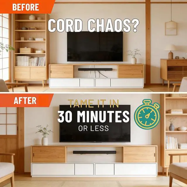 Alt view image 6 of 7 - in Wall Cable Management Kit for TV & Soundbar - Cord Hiding for Wall, Hide TV Wires When Mounting, Includes Power & Low Voltage Cable Management, Includes Hole Saw Drill Attachment for Install