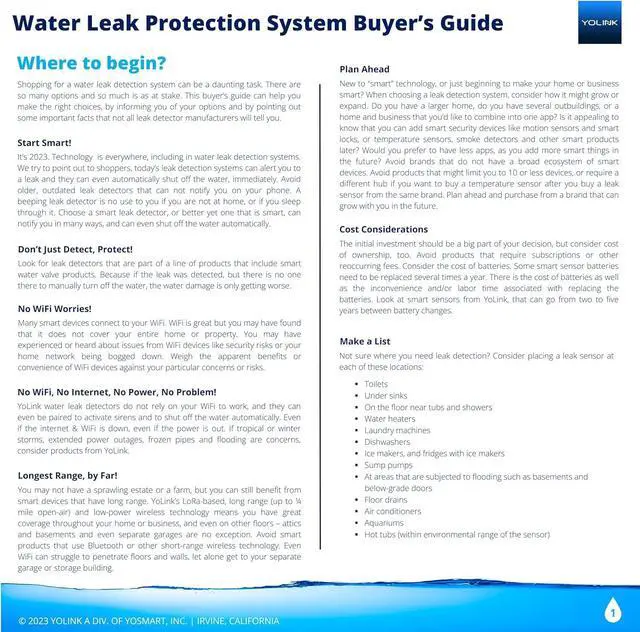 Alt view image 2 of 7 - Smart Home Starter Kit: Hub & 3-Pack Water Leak Sensor 1, LoRa Up to 1/4 Mile Open-Air Range, SMS/Text, Email & Push Notifications, w/Alexa, IFTTT, Home Assistant