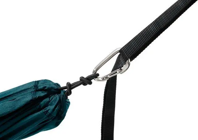 Alt view image 5 of 7 - TravelNest Hammock & Straps Combo - Portable Hiking and Camping Hammock with Straps Included - Travel Hammock for Camping, Hiking, Backpacking, a Festival, or The Beach - Marine