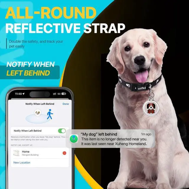 Alt view image 3 of 6 - Dog Tracker-GPS Dog Collar-GPS Tracker for Dogs-Pet Tracker for Dogs | Android and iOS Universal | No Monthly Fee | Waterproof | Works with Any Collar