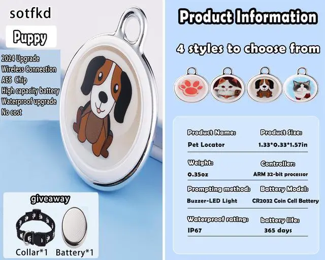 Alt view image 6 of 6 - Dog Tracker-GPS Dog Collar-GPS Tracker for Dogs-Pet Tracker for Dogs | Android and iOS Universal | No Monthly Fee | Waterproof | Works with Any Collar