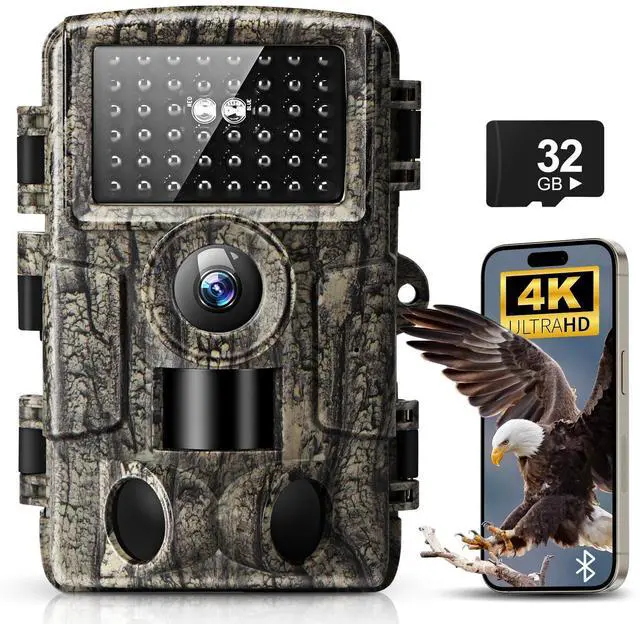 Main image of 4K 60MP WiFi Trail Camera,Game Cameras with Night Vision Motion Activated Waterproof,Suitable for Outdoor Wildlife Detection, Monitoring Home Security
