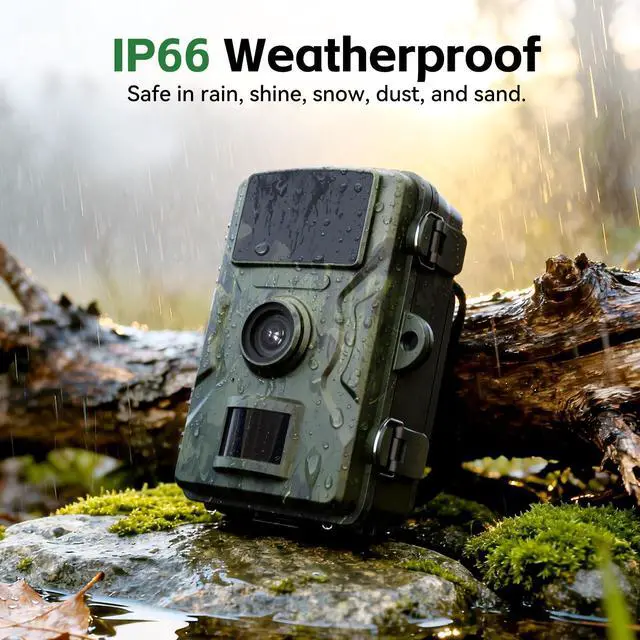 Alt view image 5 of 7 - Trail Camera, 36MP 2K 0.1S Trigger Motion Activated,Game Camera with Night Vision IP66 Waterproof 2.0''LCD 90° Cam Lens for Outdoor Scouting Wildlife Monitoring Home Security, Gifts for Men