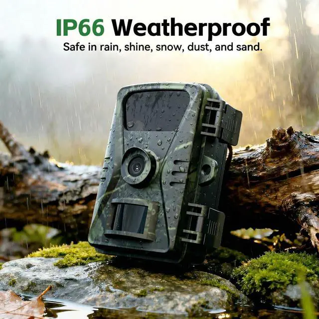 Alt view image 5 of 7 - 2026 New upgrade Trail Camera, 36MP 2K 0.1S Trigger Motion Activated,Game Camera with Night Vision IP66 Waterproof 130° Cam Lens for Outdoor Wildlife Monitoring Home Security, Gifts for Men 2 Pack