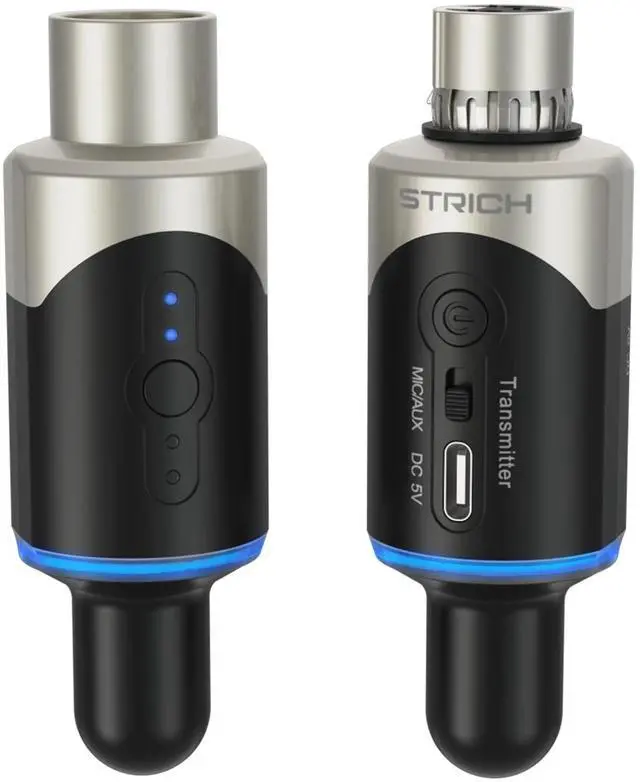 Main image of M5 UHF Wireless XLR Microphone System, 4-Channel Transmitter & Receiver for Dynamic Mic, 200ft Range, 1ms Latency, Compatible with Audio Mixer/PA Speaker