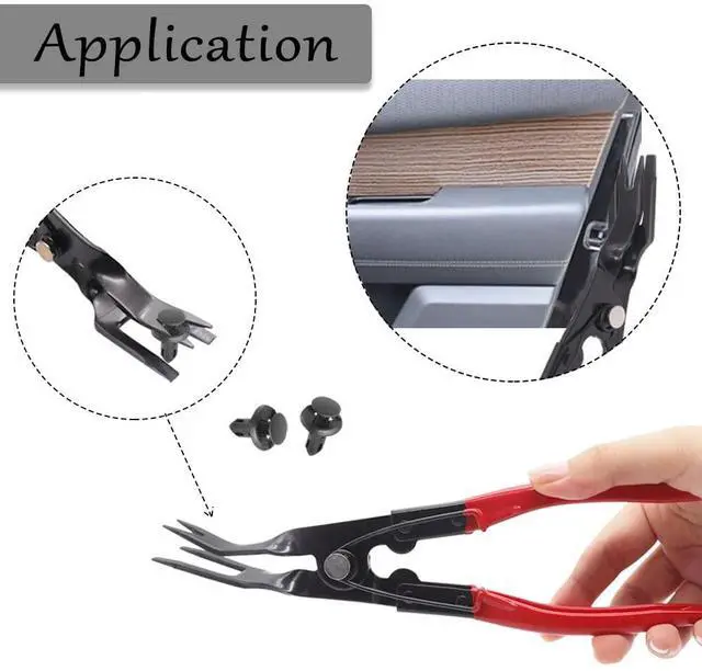 Alt view image 5 of 5 - 2 Pcs Red Clip Removal Tool, Pliers Fastener, Set Auto Trim Removal Tool Pry Tool For removing auto door panel and instrument panel