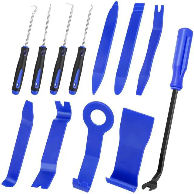 Main image of Auto Trim Removal Tool Set, Plastic Pry Tool Kit, Prying Tool, Car Door Panel Clip Revmoal Tool, Fasteners Remover - 12pcs Blue