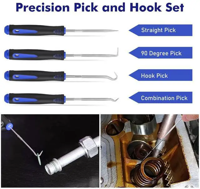 Alt view image 3 of 7 - Auto Trim Removal Tool Set, Plastic Pry Tool Kit, Prying Tool, Car Door Panel Clip Revmoal Tool, Fasteners Remover - 12pcs Blue