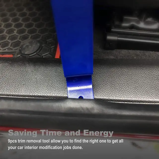 Alt view image 6 of 7 - Auto Trim Removal Tool Set, Plastic Pry Tool Kit, Prying Tool, Car Door Panel Clip Revmoal Tool, Fasteners Remover - 12pcs Blue