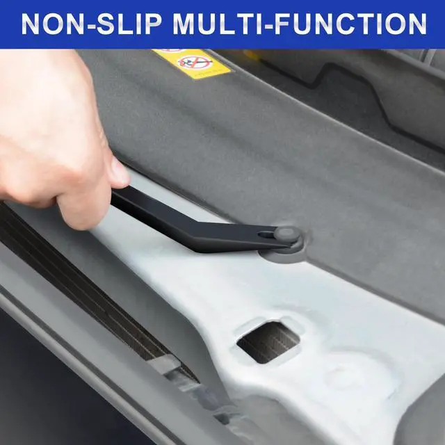 Alt view image 5 of 7 - 11 PCS AutoTrim Removal Tool Kit, Metal Pry Tool Auto Fastener Remover Pry Bar Set Trim Remover Kits for Vehicle Door Panel, Audio Radio Panel, Dashboard Repair Kit