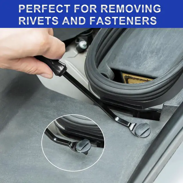 Alt view image 7 of 7 - 11 PCS AutoTrim Removal Tool Kit, Metal Pry Tool Auto Fastener Remover Pry Bar Set Trim Remover Kits for Vehicle Door Panel, Audio Radio Panel, Dashboard Repair Kit