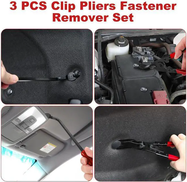 Alt view image 6 of 7 - 17Pcs Hook and Pick Tool Set with Scraper Auto Clip Removal Plier Fastener Remover Rivets Puller Mechanic Car Trim Removal Tool Kit Gasket Telescoping Magnetic Pickup Hand Automotive Tools (Red)