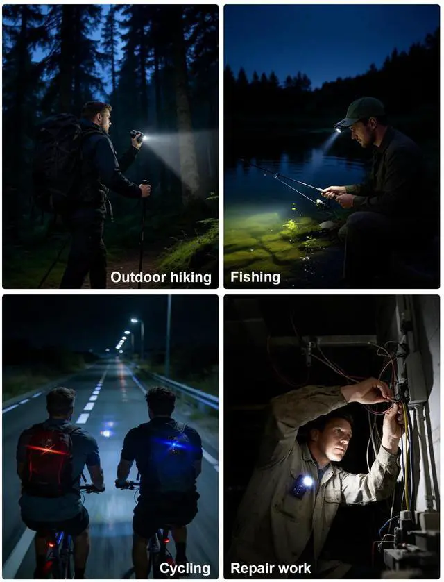 Alt view image 7 of 7 - 2Pcs G5 EDC Flashlight Rechargeable,400 Lumens Dual Light Super Bright Mini EDC Flashight,1200mAh Portable Magnetic & Clip On Flat Pocket Flashlights,Keychain Flashlight for Outdoor Home Emergencies