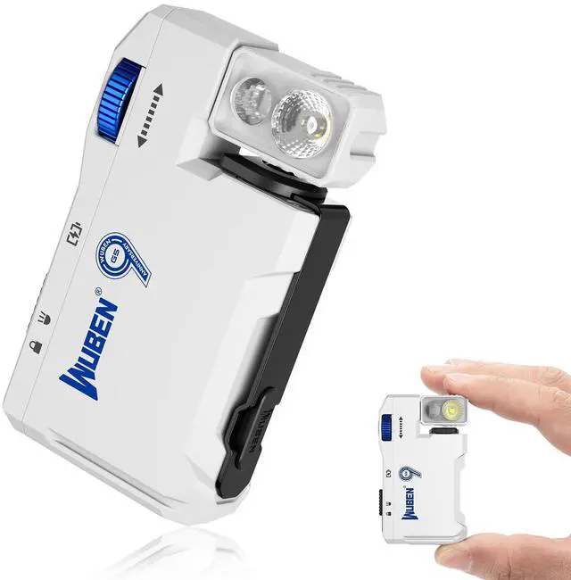 Main image of G5 Rechargeable EDC Flashlight, 400 Lumens Dual Light Sources Mini Flashlight with RGB Light, Portable Flat Pocket Flashlights, Magnetic Keychain Flashlight (Commemorative Edition)