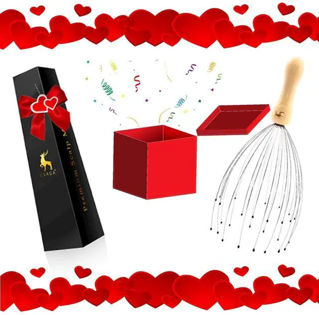 Alt view image 4 of 7 - 32 Fingers Head Massager, Head Scratcher Scalp Massager, Stocking Stuffers Gift for Scalp Body Relaxing Wood Handle (1 Pack)