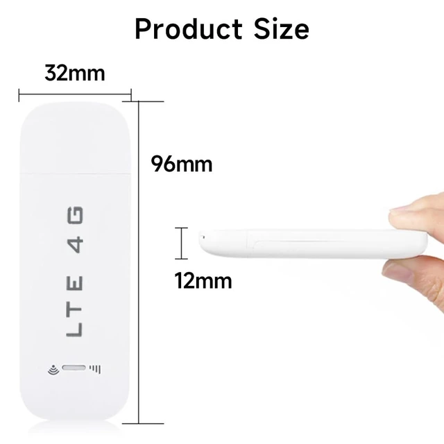 Alt view image 6 of 7 - HOSAYA Portable WiFi 4G WiFi Router with SIM Card Slot LTE USB WiFi Modem High Speed Portable Travel Hotspot Mini Router Unlocked 4G dongle Plug and Play for Cars for Powerbank for Traveling