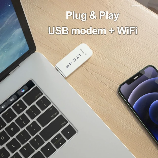 Alt view image 3 of 7 - HOSAYA Portable WiFi 4G WiFi Router with SIM Card Slot LTE USB WiFi Modem High Speed Portable Travel Hotspot Mini Router Unlocked 4G dongle Plug and Play for Cars for Powerbank for Traveling
