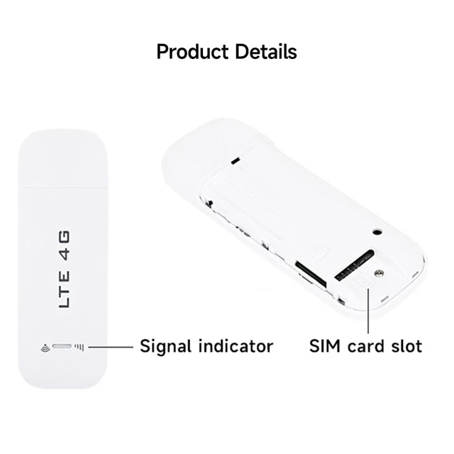 Alt view image 7 of 7 - HOSAYA Portable WiFi 4G WiFi Router with SIM Card Slot LTE USB WiFi Modem High Speed Portable Travel Hotspot Mini Router Unlocked 4G dongle Plug and Play for Cars for Powerbank for Traveling