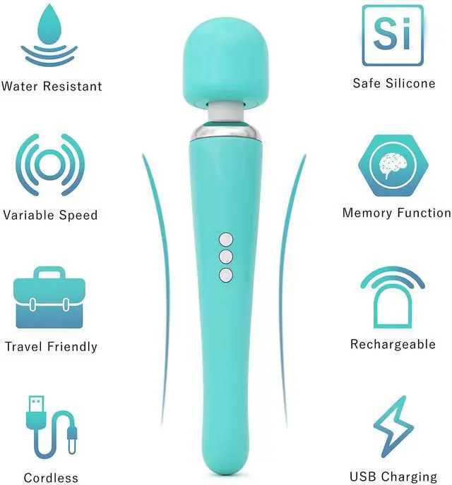 Alt view image 3 of 7 - Therapeutic Cordless Massager - Powerful Massage Tool Handheld 8 Speeds 20 Patterns - Rechargeable Hand Massagers for Sore Muscles - Hand Held Massage Tool for Neck & Back