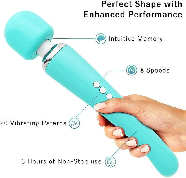 Alt view image 4 of 7 - Therapeutic Cordless Massager - Powerful Massage Tool Handheld 8 Speeds 20 Patterns - Rechargeable Hand Massagers for Sore Muscles - Hand Held Massage Tool for Neck & Back