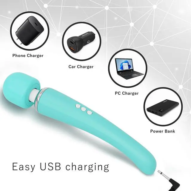 Alt view image 7 of 7 - Therapeutic Cordless Massager - Powerful Massage Tool Handheld 8 Speeds 20 Patterns - Rechargeable Hand Massagers for Sore Muscles - Hand Held Massage Tool for Neck & Back