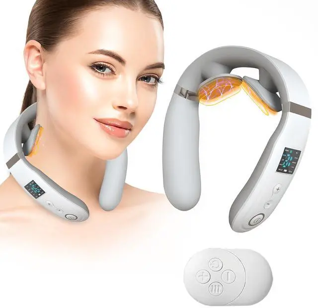 Main image of Neck Massager with Heat, Neck Massager for Pain Relief Deep Tissue, Multiple Mode Adjustment, Portable and Suitable for Travel and Home-White