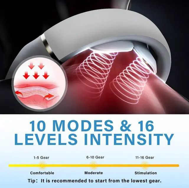 Alt view image 4 of 7 - Neck Massager with Heat, Neck Massager for Pain Relief Deep Tissue, Multiple Mode Adjustment, Portable and Suitable for Travel and Home-White