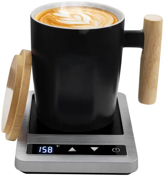 Main image of Coffee Mug Warmer & Mug Set 2025, Heated Cup for Desk with Temperature Control and Smart Auto Shut Off, 14oz