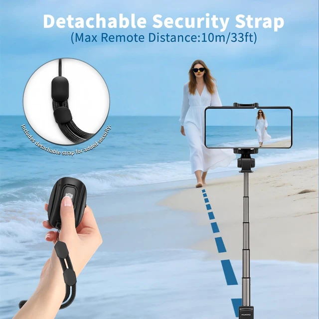 Alt view image 6 of 7 - 2 Pack Rechargeable Wireless Camera Remote Shutter for Smartphones | Bluetooth Phone Remote Control,Selfie Button for Photos and Videos Charging Cable and Wrist Strap Included