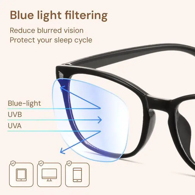 Alt view image 3 of 7 - Stylish Eyewear Frame Accessories - Blue Light Glasses for Woman - Computer Glasses for Blue Light Blocking