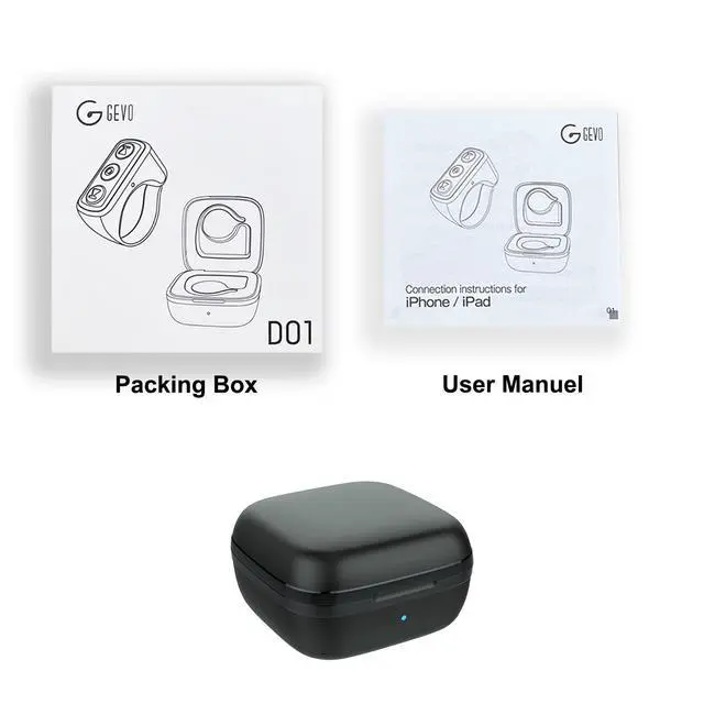 Alt view image 7 of 7 - TIK Tok Bluetooth Remote Control Page Turner for iPhone Android Ipad Cell Phone Camera Remote Shutter Selfie Button, Bluetooth Ring for Kindle (Black)