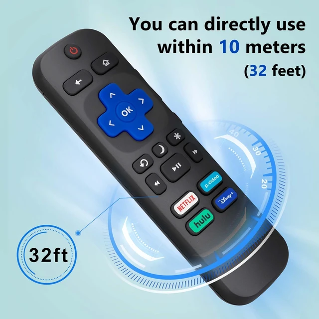 Alt view image 3 of 7 - (Pack of 2) Replacement Remote Control Compatible for Roku TV,for TCL Roku/for Hisense Roku/for Onn Roku(Not for Roku Stick,Box and Players)