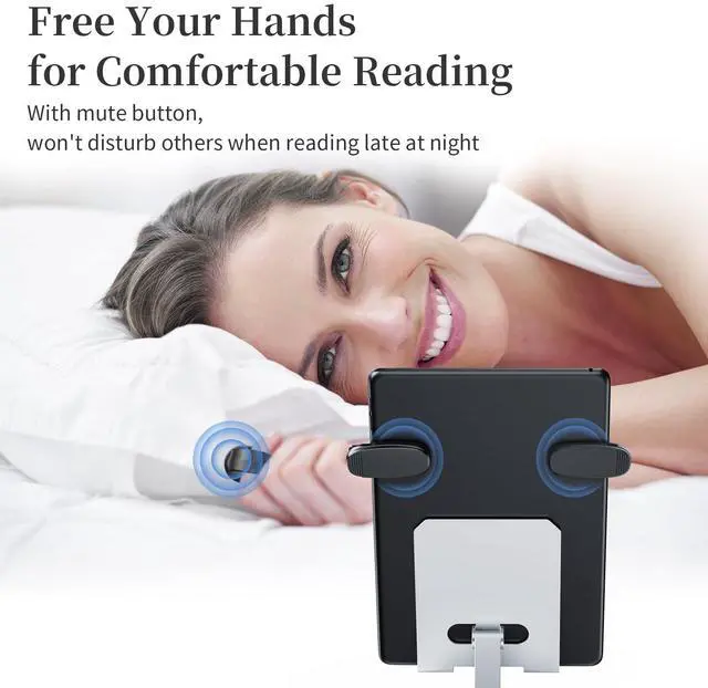 Alt view image 5 of 7 - 2-Clips Kindle Page Turner Ring Remote Clicker with Case, Black