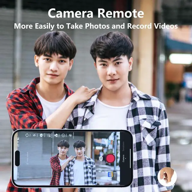 Alt view image 7 of 7 - Fingertip Bluetooth Remote Control TIK TOK Wireless Page Turner TYUOBOX Camera Remote Shutter Selfie Button Controller with Charging Case for iPhone Android Ipad Cell Phone (Rose Pink)