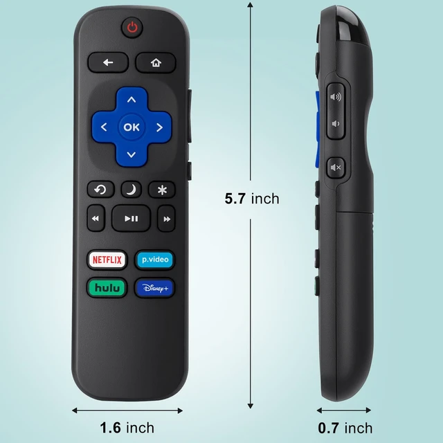 Alt view image 7 of 7 - (Pack of 2) Replacement Remote Control Compatible for Roku TV,for TCL Roku/for Hisense Roku/for Onn Roku(Not for Roku Stick,Box and Players)
