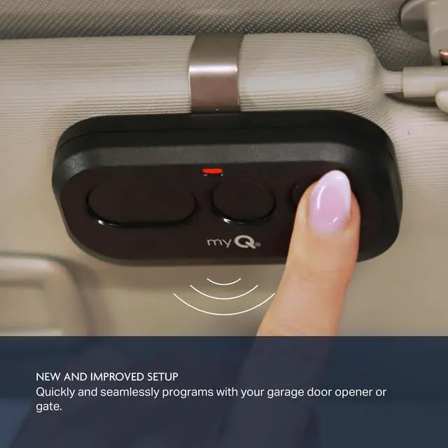 Alt view image 2 of 5 - Chamberlain myQ 3-Button Visor Garage Door Remote Control