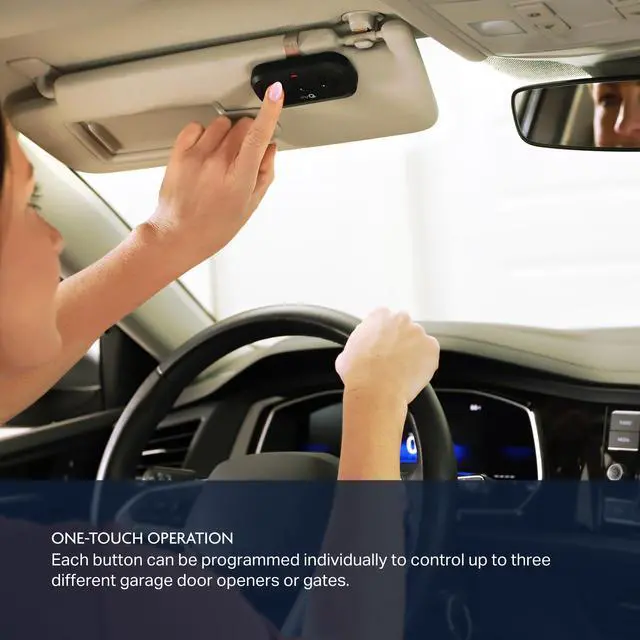 Alt view image 3 of 5 - Chamberlain myQ 3-Button Visor Garage Door Remote Control