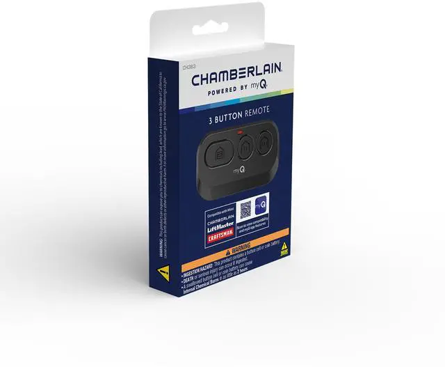 Alt view image 5 of 5 - Chamberlain myQ 3-Button Visor Garage Door Remote Control